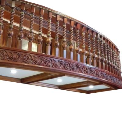 China Traditional Carved Solid Wood Furniture Parts Stair Post Stair Railings Bulk Decorative Wood Baluster for sale