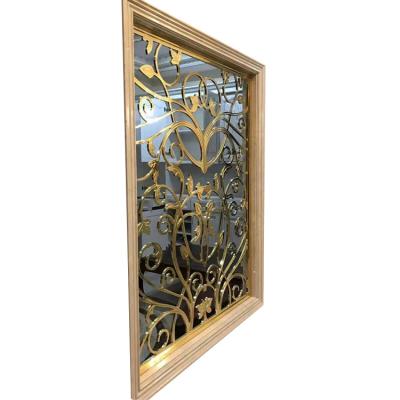 China Modern Art Deco Design For Villa Indoor Decorative Stainless Steel Partition Walls Room Divider Metal Screen for sale