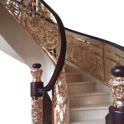 China Traditional Luxury Interior Design Wrought Iron Railings For Interior Stairs for sale