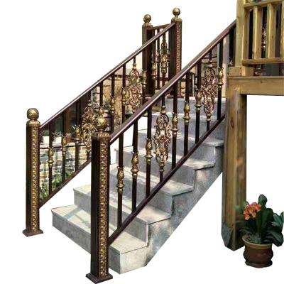 China Customized according to direct sale real metal factory situation outdoor wrought iron stairs handrail railing for sale