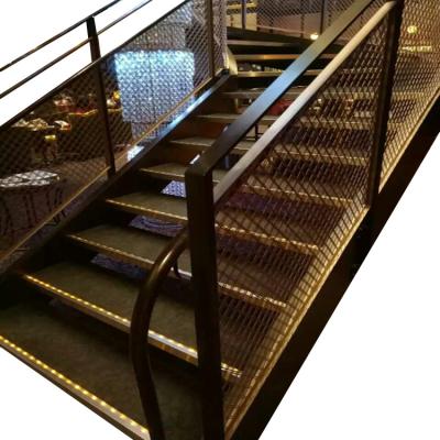 China Modern industrial steel wind pipe box beam staircase can be used indoors or outdoors for sale