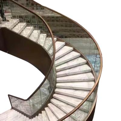 China Modern custom arch steel stair series without support, large shopping malls, clubs, hotels, sales centers for sale