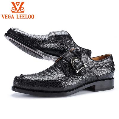 China Shock-absorbent Alligator Skin Leather Handmade Shoes , Luxury Mens Business Shoes for sale