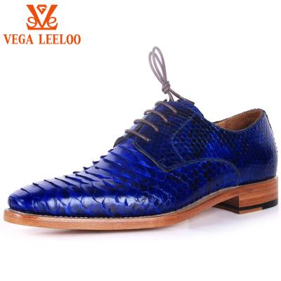 China Shock-absorbing genuine python skin leather men bespoke stylish shoes Goodyear welted for sale