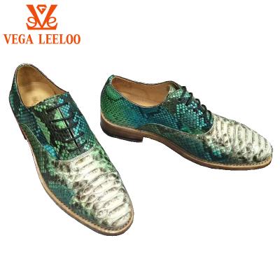 China Really Shock-absorbent python skin leather men bespoke stylish shoes, Goodyear welted crafts handmdes shoes for sale