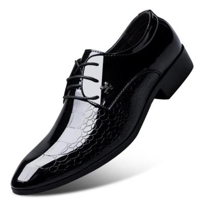 China Wholesale Mens Anti-odor Patent Leather Stylish Shoes Black Cheap Price Men Wedding Stylish Shoes Plus Size 48 for sale