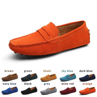 China Pea Anti-slippery Casual Lazy Flat Leather Shoes Cow Suede Shoes Men's Classic Shoes for sale