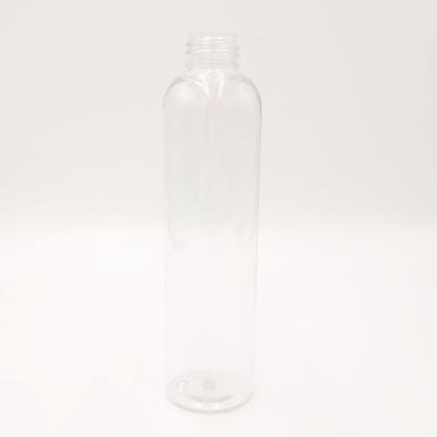 China 180ml 200ml PET Cylinder Bottle Emollient Lotion Bottle Empty Cosmetic Clear Plastic Water Eco-friendly Round Spray Bottles (200ml) for sale