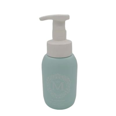 China Factory Direct Selling 300ML Beauty Cosmetic Transparent Plastic Essence Empty PE Blue Plastic Foams for sale