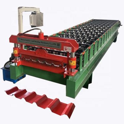 China Automatic Hotels PPGI GI PPGL GL IBR Trapezoidal Profile Sheeting Roll Forming Machine for sale