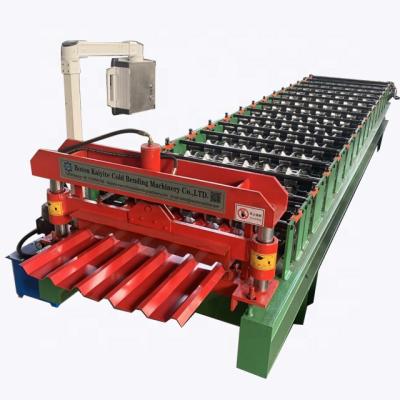 China Hotels metal roof sheet rollforming machine IBR trapezoidal iron roofing sheet making machine for sale