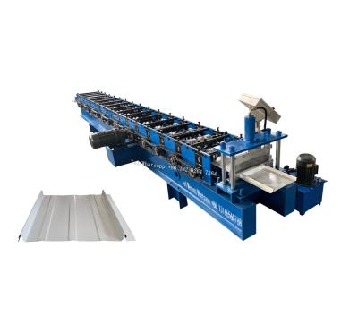 China Steel Struction Building Selflock Roofing Sheet Roll Forming Machine For Ghana for sale