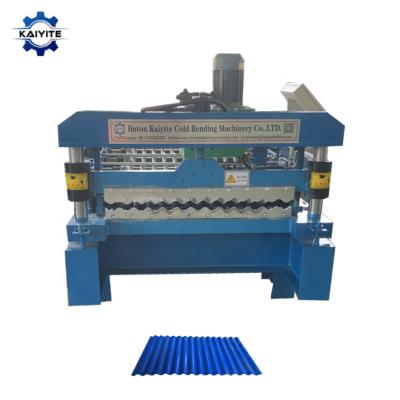 China Garment Shops Wall Cladding Trapezoid Metal Forming Corrugated Steel Sheet Panel Roof Tile Making Machine for sale