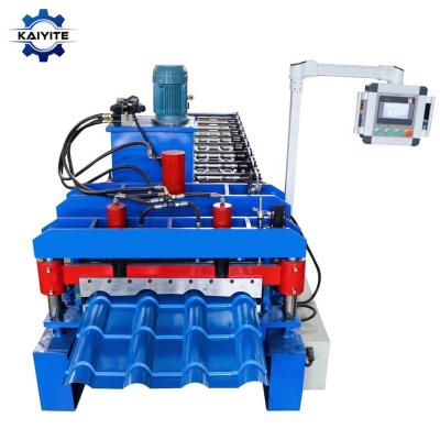 China Automatic Glazed Hotels Metal Sheet Tile Roll Forming Machine for sale