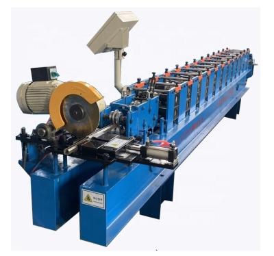 China Steel struction Constructing Automatic Fly Saw Cut C Purlin Roll Forming Machine For Ukraine for sale