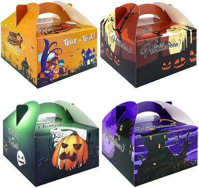 China Perfect Recycled Materials Food Grade Materials Quality Halloween Cardboard Cookie Goodie Cupcake Candy Boxes for sale