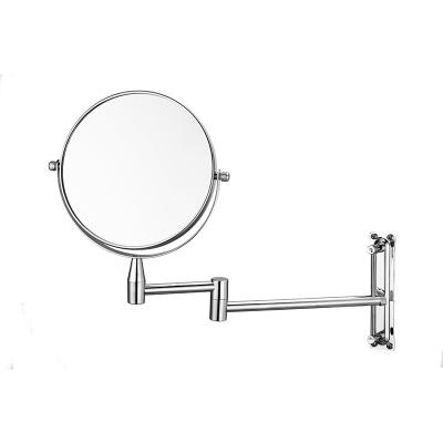 China Modern No Punch Bathroom Rotating Mirror Folding Wash Makeup Mirror Wall Hanging Telescopic Bathroom Mirror for sale