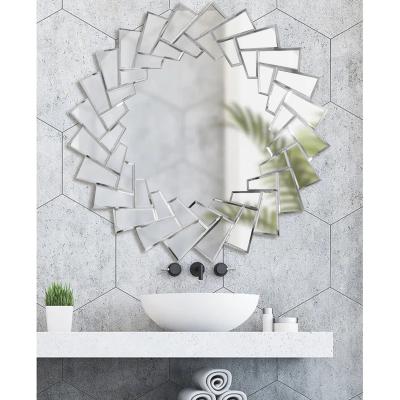 China Contemporary Modern Luxury Polygonal Decorative Wall Mirror for sale