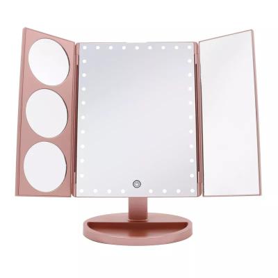 China Modern 360 Mirror Touch Button Led Three Mirror For LED Mirrors With Led Lights for sale