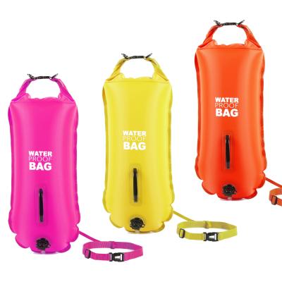 China Nylon Swim Buoy Inflatable Swimming Float For Open Water Swim Buoy Bag Factory for sale