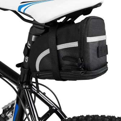 China Small Size And Large Capacity OEM High Quality Nylon Waterproof Bag Bike Bicycle Saddle Bag Reflective for sale