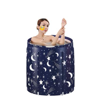 China Easy In Foldable New Adult PVC Bath Hot Bucket Large Size Folding Tub Thickened Folding Portable Adult Bathtub for sale