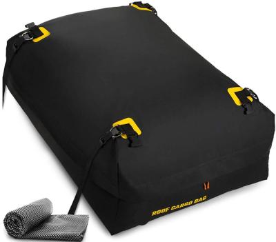 China Wholesale High Quality Black PVC Car Foldable Waterproof Rooftop Cargo Bag Luggage Carrier Roof Top Storage Bag for sale