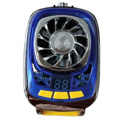 China Portable Smart Cool Fan Gamer Fan Cooler Aluminum Alloy JS Digital Display Cell Phone Smartphone Smartphone Cooler With Fan Game Cooling for sale