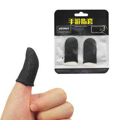 China Finger Sleeves Quality Mobile Gaming Thumb Covers Finger Copper Non-slip Sleeves Fiber Joystick Mobile Screen Touching Finger Glove For PUBG for sale