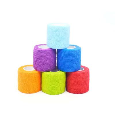 China Highly Elastic And Breathable Vet Wrap Waterproof Colorful Cohesive Elastic Bandage for sale