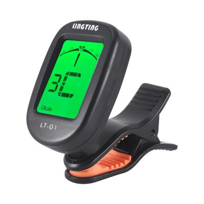 China Mini Digital Electronic Clip-On Tuner LCD Display Screen for Guitar Bass Ukulele c D Chromatic Violin LT-01 for sale