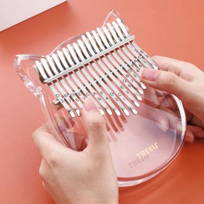 China Wholesale Cheap Acrylic Piano Mini Music Instruments Kali Finger Kalimba Crystal Thumb Piano 17 Key Transparent Acryli Kalimba Factory for sale