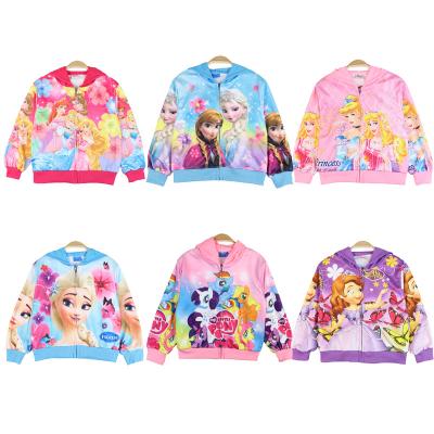 China 2022 New Spring Autumn&Anna Elsa Princess Girls Coat Breathable Kids Flower Hooded Outwear Baby Kids Coats Jacket Clothing 2-8y for sale