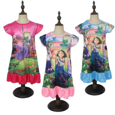 China 2022 New Style Princess Dress Summer Clothing Encanto Mirabel Madrigal Girl Dress Kids Recreational Clothes For Children's Pajamas Evening Wear for sale