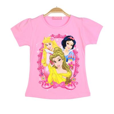 China Children's Pajamas Summer Lightweight Short Sleeve Girls' Breathable Pajamas Set College Children's Girls Home Wear T-shirt for sale