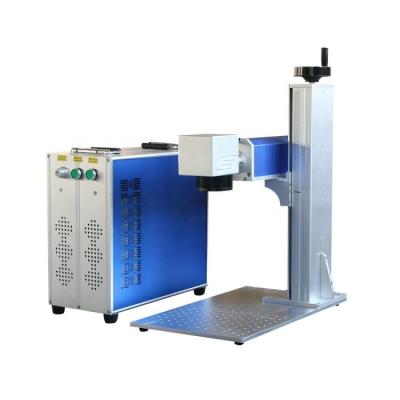 China 20W 30W JPT MOPA Automated Fiber Laser Marking Loading Machine for Color Printing on Aluminum Metal Stainless Steel Power Time Lead Graphic for sale