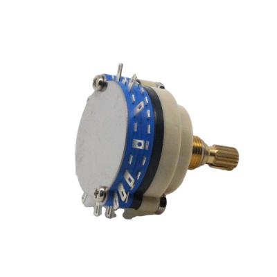 China SR38mm Rotary Switch With PCB Terminals Metal Switch SR38-2-2-24N-20F for sale