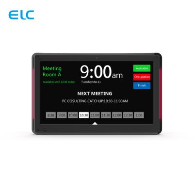 China 10.1 Inch Wall Hanging LCD Touch Screen Reservation System Conference LED Light Bar Poe Power Android Tablet for sale