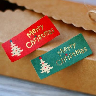 China Scratch Off Custom Christmas Logo Stickers for sale