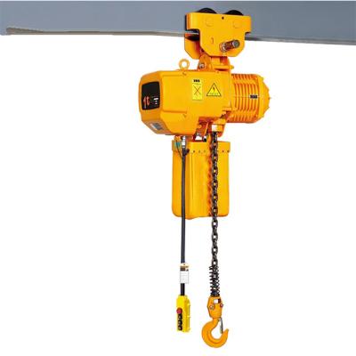 China Hoisting Goods Wholesale Mini Crane 500kg 1ton 2ton 5ton Single Phase Monorail Electric Trolley Chain Electric Hoist Hoist Manufacturer for sale