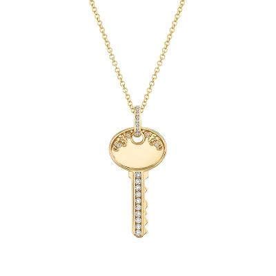 China LOZRUNVE 925 Sterling Silver Fashion Jewelry Diamond CZ Travel TRENDY Key Vacation Pendant Necklace for Women for sale