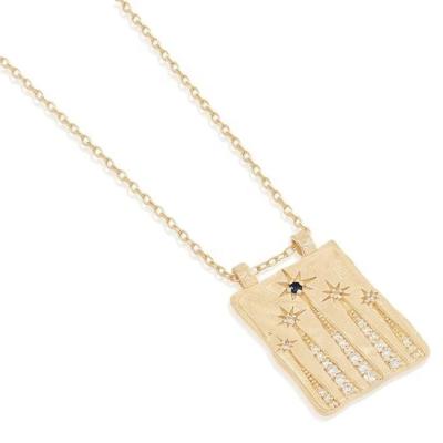 China Vintage CLASSIC Jewelry 925 Silver Solid Gold Boho Starburst Pendant Necklace for sale