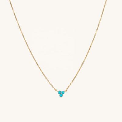 China LOZRUNVE CLASSIC Gold Plated Turquoise Stone Necklace Fine Jewelry 925 Sterling Silver for sale