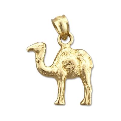 China Hiphop 925 Sterling Silver Texture Delicate Fashion 3D Gold Camel Charm Pendant for sale