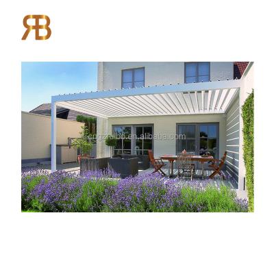 China Easily Assembled High Quality Outdoor Remote Control Louvered Roof Pergola Louvered Kits for sale