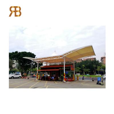 China Modern Customized Structure Building Shades Tensile Fabric Tensile Structures For Car Porch for sale