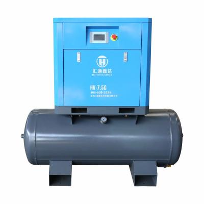 China Competitive price single phase lubricated rotary screw rotary air compressor for mining using gas air compressor for sale