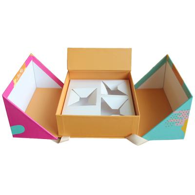 China Recycled Materials Classy White Tan Thank You Candy Bag French Thank You Wedding Favors Gift Box Package Birthday Party Rigid Paper Box for sale