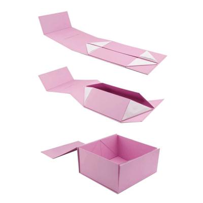 China Hot Sale Recycled Materials Cardboard Custom Logo Clothing Boxes Magnetic Fashion High Quality Recycled Shipping Pink Packaging Paper Box for sale