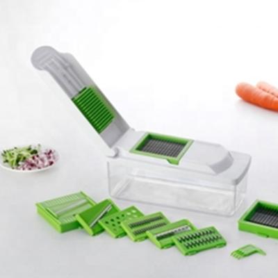 China Viable 12 in 1 Manual Vegetable Onion Cutter Vegetable Cleaver Veggie Slicer Mandoline Slicer for sale